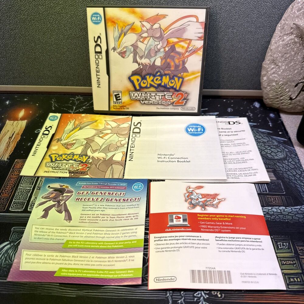 Nintendo DS Pokemon White Version 2 Case ONLY With Manual & Inserts NO GAME!